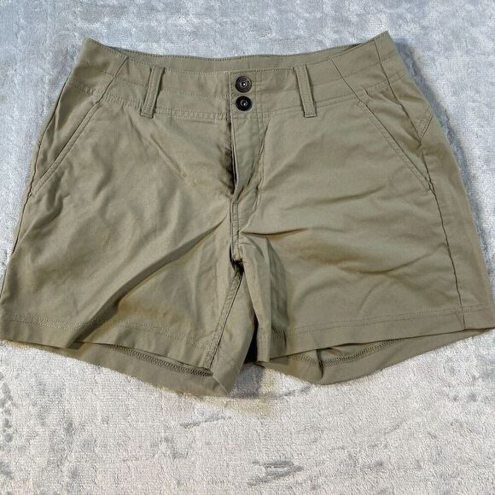 Prana Women's Athletic Stretch Shorts in Olive
